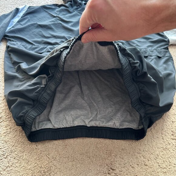 Nike Air Windbreaker Mens Small Half Zip Black Cotton Lined High Neck - Picture 3 of 13